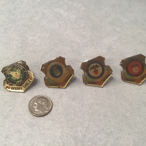 DESERT SHIELD STORM Air Force, Army, Marine Corp and Navy Pins Pinbacks Lapel Collar Pin