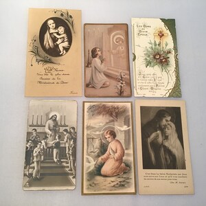Antique Vintage HOLY CARDS Lot Prayer Bible Card Catholic Antique 20th Century (m)