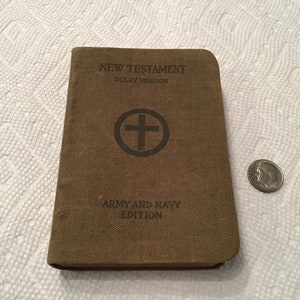 WWI U.S. ARMY NAVY Edition New Testament Pocket Bible Dollay Version United States Military