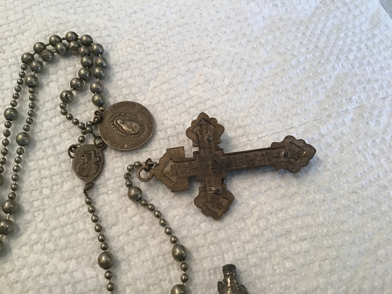 RESERVED.WWI Military Army Soldiers Pull Chain Rosary Etsy