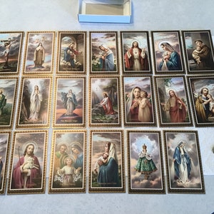 20 HEILIGE KARTEN ~ Berühmte Motive Italienische Meister in Lithographie ~ Vintage Gebetskarten ~ Nachlass einer Nonne
