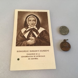 B. Marguerite Bourgeoys HOLY Cloth Relic Touched Tomb & Medal ~ Nun’s Estate