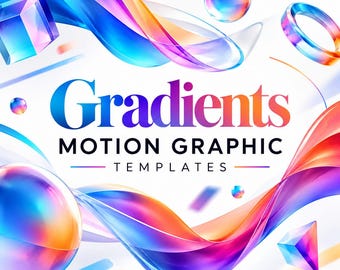 Gradient Motion Graphic  | Colorful Animated Video Overlays (Digital Download)