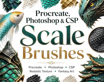 Procreate、Photoshop、CSPスケールブラシ、リアルなテクスチャ、ファンタジーアート