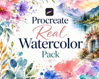 Procreate Real Watercolor Brushes | Authentic Watercolor Brush Pack for Digital Painting, Botanical Art & Illustration