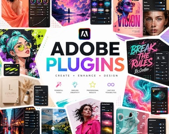 Adobe Photoshop & Illustrator Plugins Bundle, Professional Creative Tools (Digital Download)