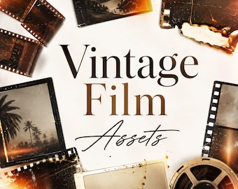 Vintage Film Assets Pack | Retro Cinematic Overlays (Digital Download)