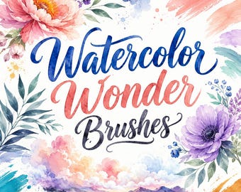 Procreate Watercolor Brushes | Natural Texture, Artistic Effects (Digital Download)