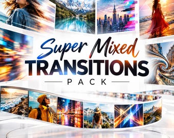 Super Mixed Transitions Pack | Cinematic, Glitch, Motion Effects (Premiere Pro, After Effects)