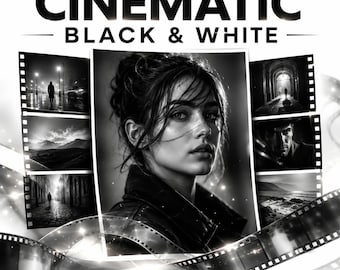Cinematic Black & White LUTs Pack | Video Color Grading (Digital Download)