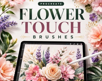 Procreate Flower Brushes | Botanical Bloom Petal Digital Art Set (Instant Download)