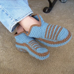 Hand knitted crochet Slippers, for him, her, home slippers, warm accessories, Christmas, men slippers, warm knits, house slippers, booties