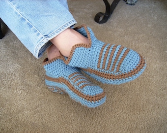 Hand knitted crochet Slippers, for him, her, home slippers, warm accessories, Christmas, men slippers, warm knits, house slippers, booties