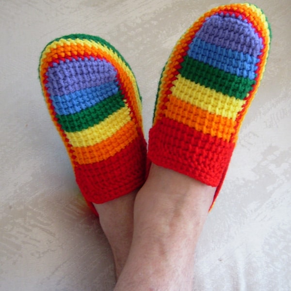 Mens Knit Slippers Etsy