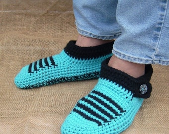 Crocheted Slippers, for him, home slippers, warm accessories, yarn shoes, Christmas slippers, winter warm, men knit, house slippers, booties