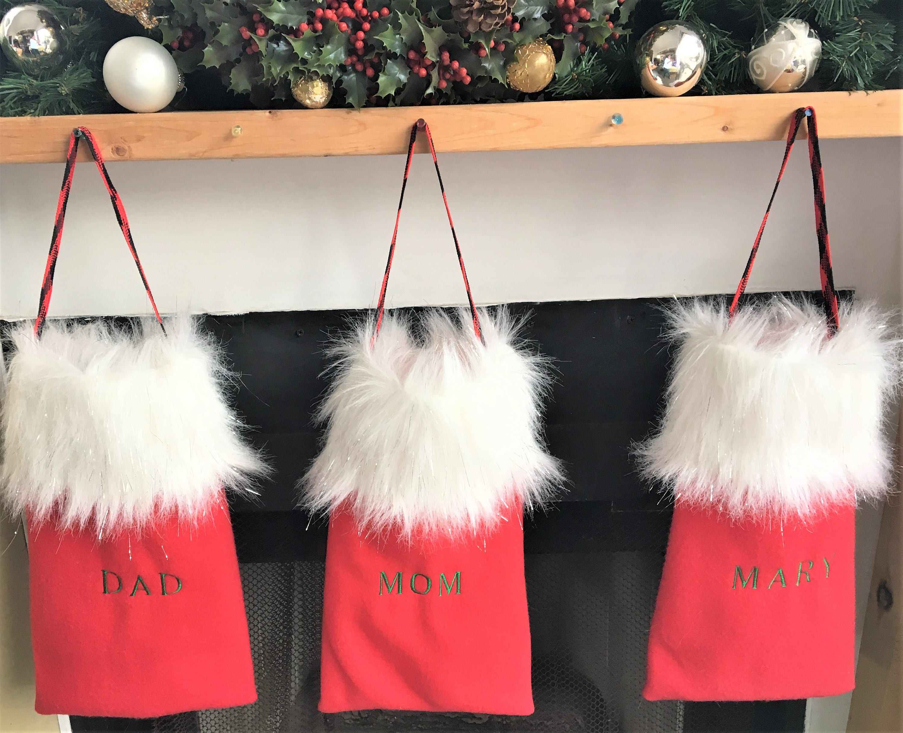 Personalized Christmas bag stuffer bags Christmas gift Etsy