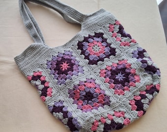 Hand made college bag, women accessories, crochet bag, gift for her, washable bag, student bag, shoulder bag, Christmas gift, handbag