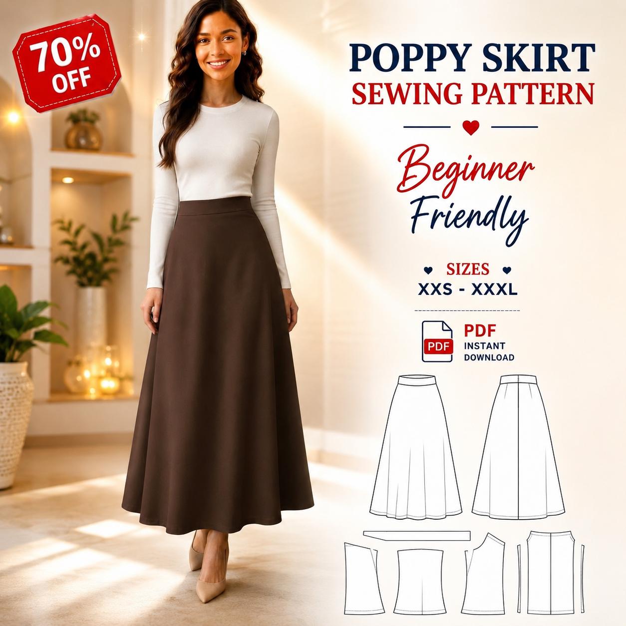 Poppy Skirt - Etsy