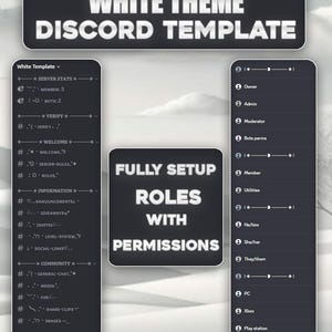 Minimal White Discord Server Template | Clean Modern Layout (Digital Download)