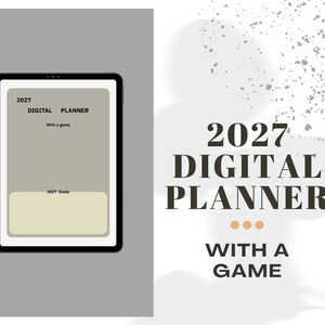 2027 Gamified Digital Planner, Productivity Journal, XP Levels, Habit Tracker (Digital Download)