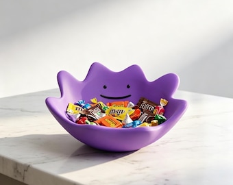3D Printed Candy Bowl – Purple Desk Organizer, Trinket Dish, PLA Plastic