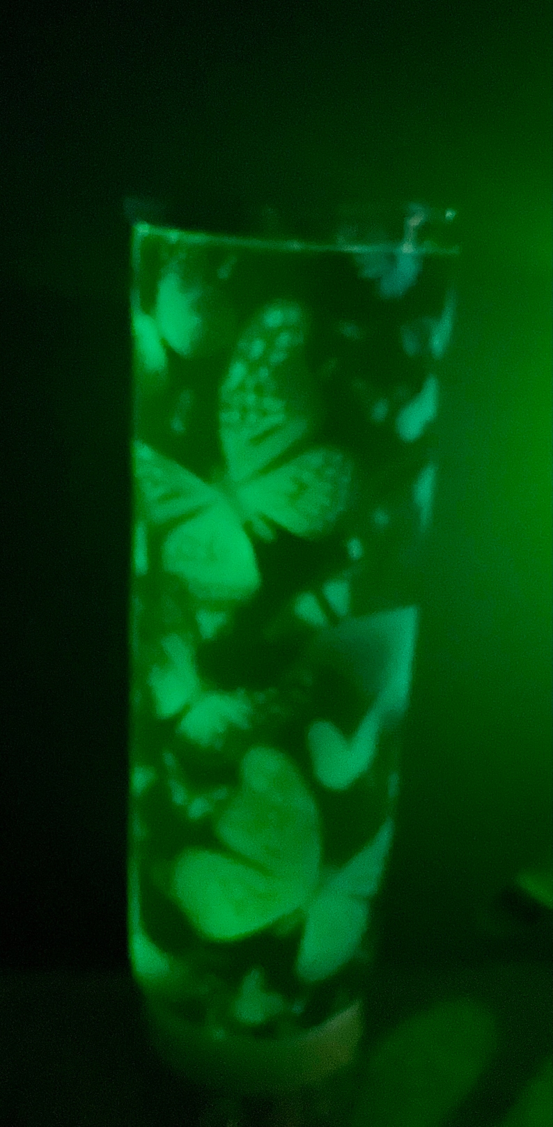 Glow in the Dark Decorated 20 ounce tumbler with straw image 9