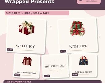 Geschenkset mit 5 Schleifenmotiven für Hemd und Tasse (Digitaler Download)