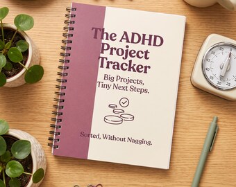 ADHS-Projekt-Tracker für Kindle Scribe & reMarkable | Verlinktes Tablet-PDF | Weniger Überforderung