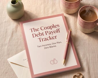 Debt Payoff Tracker for Couples | Google Sheets, Excel, Word, Notion + Printable PDF | Snowball & Avalanche Budget for Two
