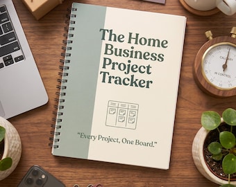 Projekt-Tracker für Home-Business | Google Sheets, Excel, Word, Notion, Tablet-PDF + Druckversion | Kundenprojekt-Board, Wochenübersicht