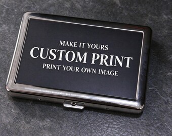 Foto-Zigarettenetui mit individuellem Aufdruck, personalisierte Metall-Zigarettenbox, Halter für individuelle Fotos, Geschenk für ihn, individuelles Raucheraccessoire