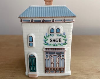 Sage Spice Village House, Brooks & Bentley 1991, Lenox Spice Village, Replacement Jar,  Collectible