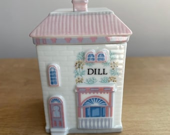Dill Spice Village House, Brooks & Bentley 1991, Lenox Spice Village, Replacement Jar,  Collectible