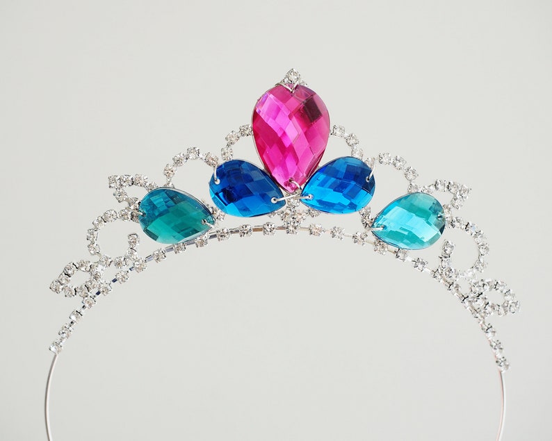 girls Frozen princess Anna Tiara Crown Inspired girls costume rhinestone crystal birthday headband baby toddler dress up