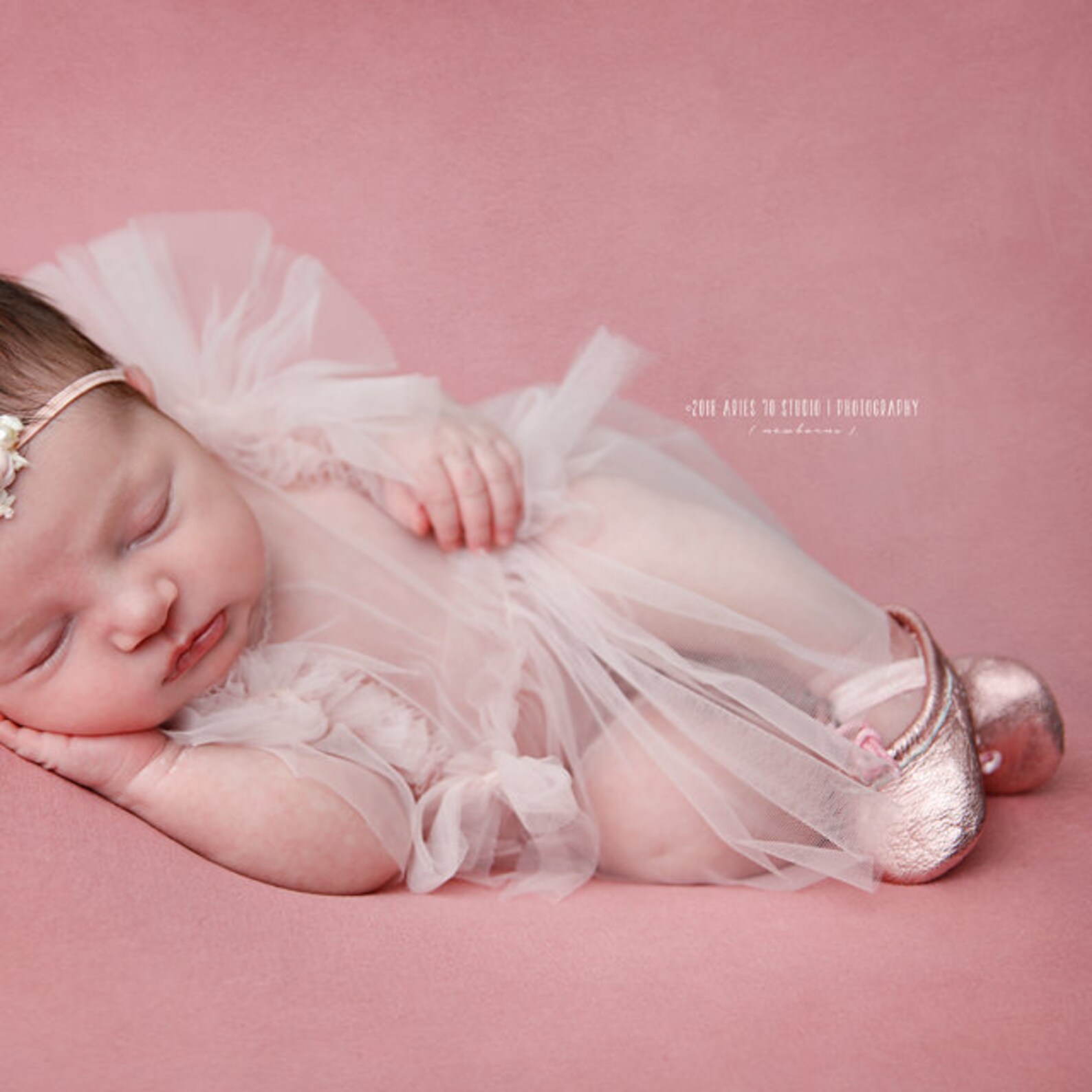 baby ballet slippers - metallic pink- premie newborn toddler ballet slippers moccasins