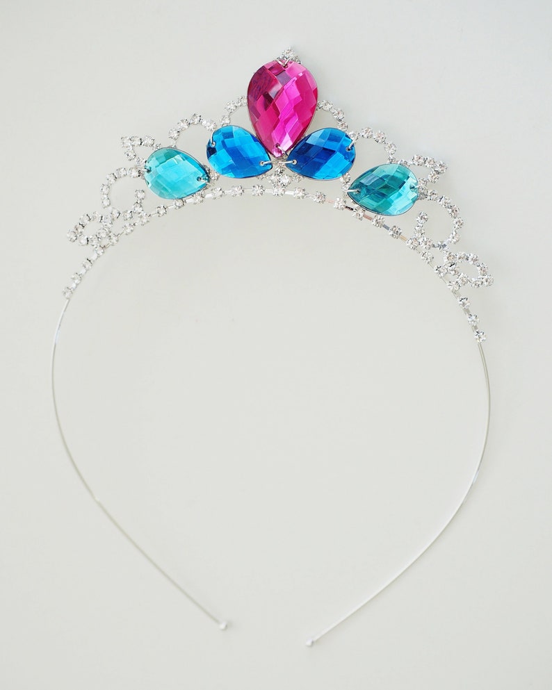 girls Frozen princess Anna Tiara Crown Inspired girls costume rhinestone crystal birthday headband baby toddler dress up