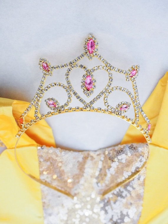 girls Frozen princess Anna Tiara Crown Inspired girls costume rhinestone crystal birthday headband baby toddler dress up