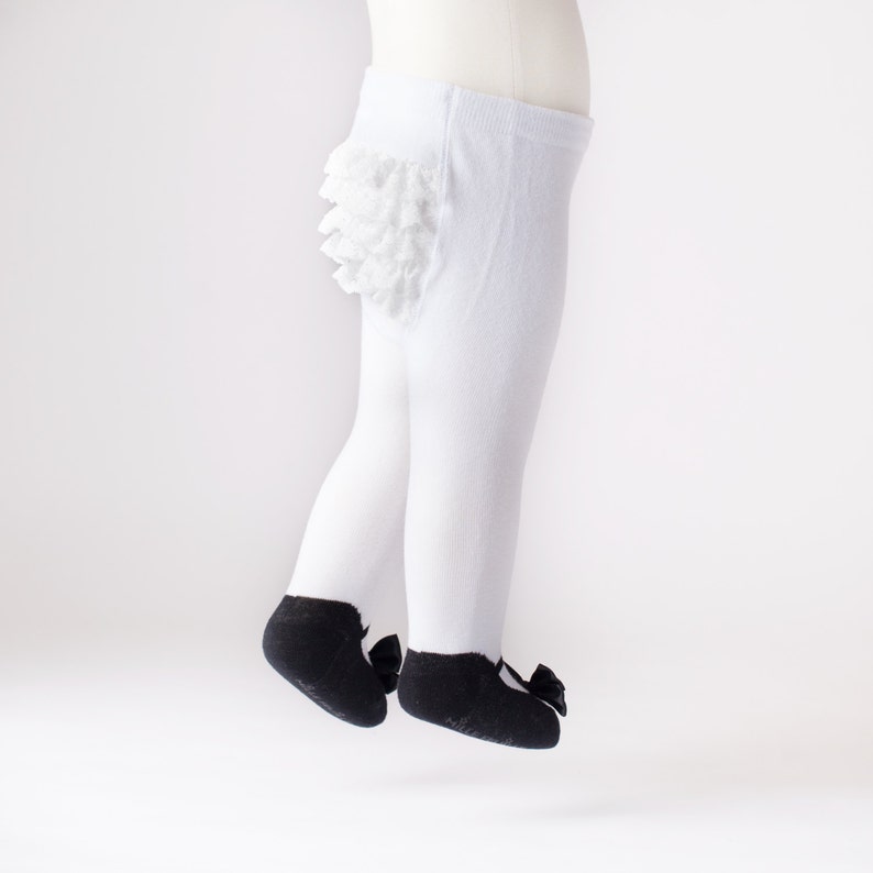 Ruffle Bum Baby tights with Mary Jane Bow Shoes leggings set Etsy