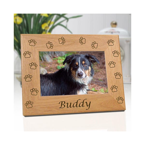 Dog Paw Picture Frame Pet Loss Family Gift Memorial for Dog Lovers Mom and Dog Dad Best Friend Remembrance Personalized Pet Gifts