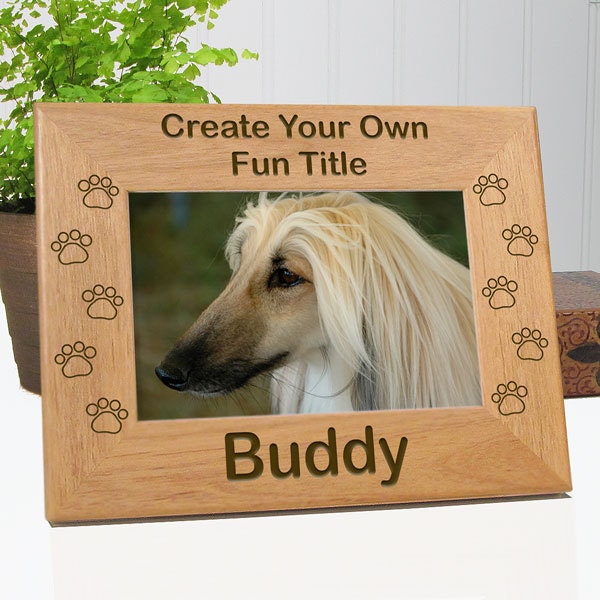 Create Your Own Custom Picture Frame for Dog Lovers. Personalize with 1 - 4 Names. Great Birthday, Mothers Day, Dads Day & Pet Adoption Gift