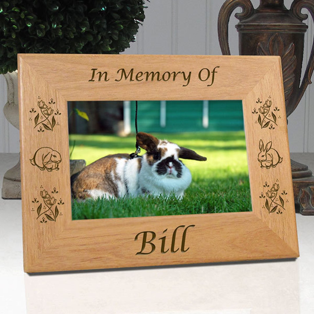 In Memory of Rabbit Frame, Personalized Gift for Her, Bunny Gift for Women, Rabbit Gift Idea for