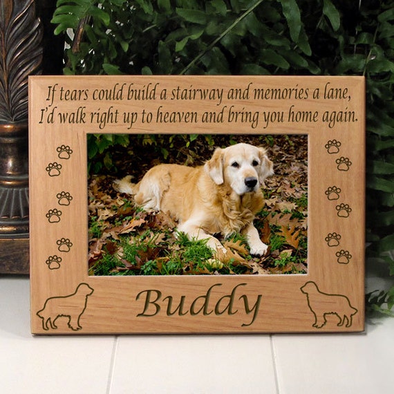 golden retriever picture frame