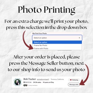 Regalo personalizado para el cumpleaños de la mamá perruna y el Día de la Madre, retrato personalizado de tu mascota, marco de fotos de madera grabado. imagen 8