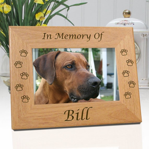 Dog Mom Lover Gift Portrait Custom Memorial Photo Frame Frames Picture