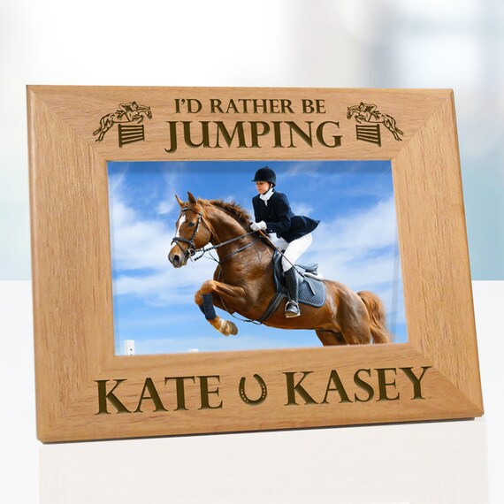 Horse Jumping Picture Frame Personalized with 1 or 2 Names Etsy