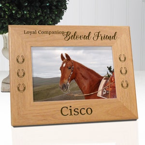 Pet Memorial Picture Frame For Horses, Personalized Gifts for Girls, Custom Name Gift For Men, Equine Gift Ideas, Sympathy Card, Fast Ship