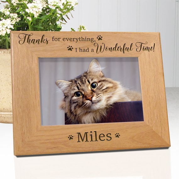 Memorial Pet Photo Frame Thanks For Everything I Had a Wonderful Time