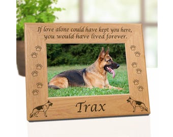 Marco de pastor alemán, regalos personalizados para amantes de las mascotas. Idea de regalo de recuerdo, mamá pastor alemán, papá pastor alemán, regalo de recuerdo para niños.