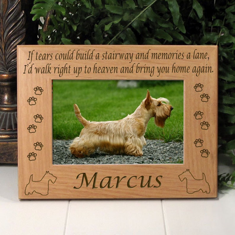 Scottish Terrier If Tears Poem Dog Memorial Frame Image 0