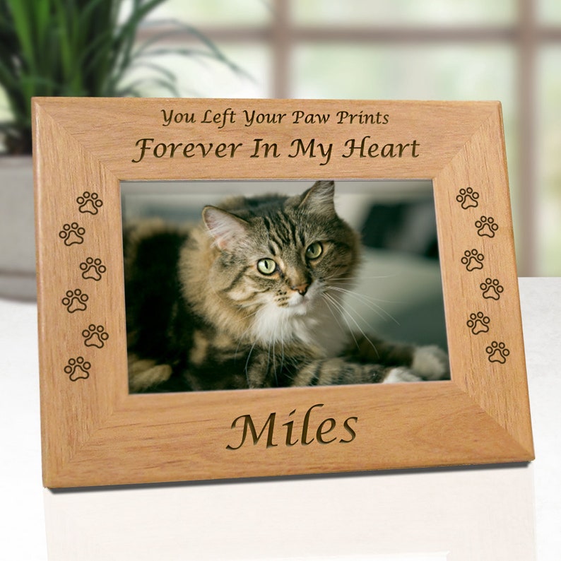 Cat Memorial Frame, Pet Loss Gifts, Cat Picture Frame, Picture Frames, Pet Memorial Frames, Cat Frame, Cat Remembrance, Cat Frames, Cat image 8